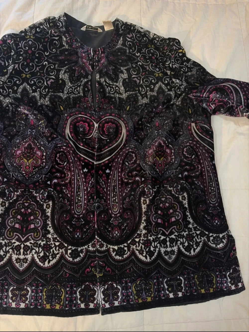 Vintage Laura Ashley Purple Paisley Velour Blazer/ Jacket